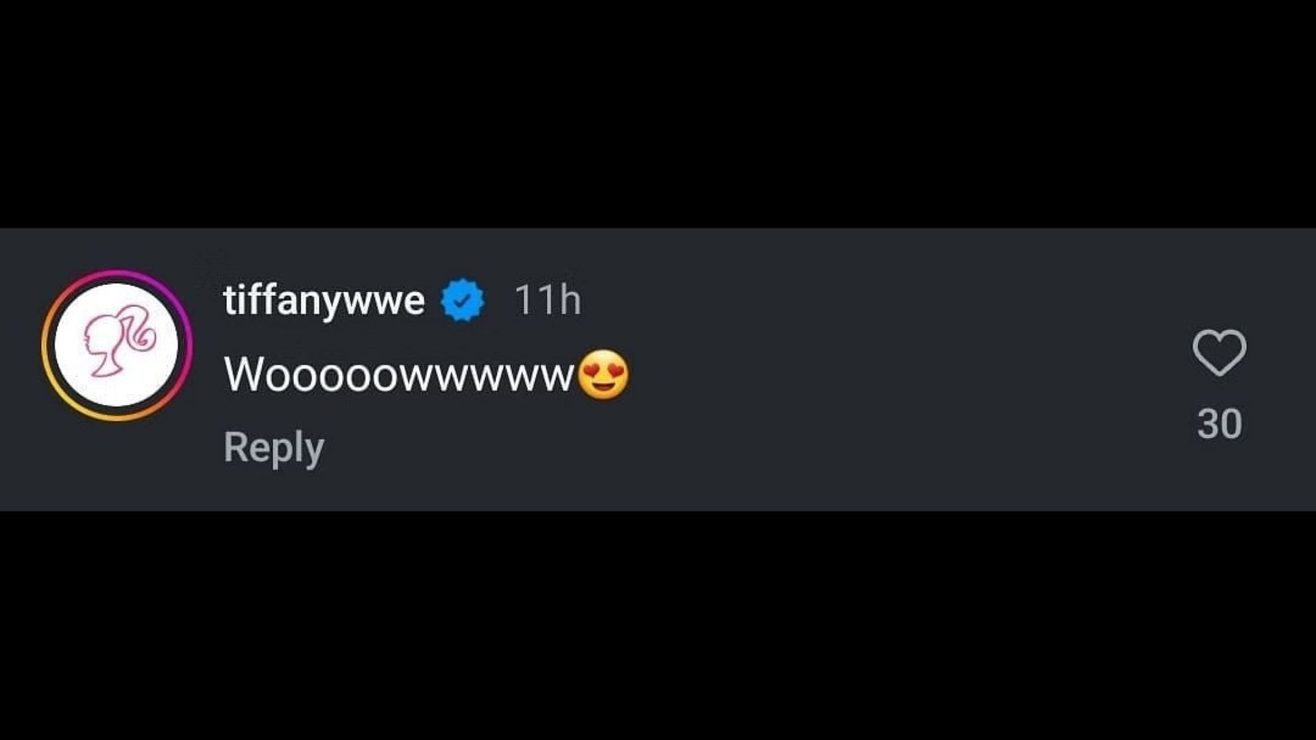Tiffany's comment on Tay's post (Image via: Tay Melo's Instagram)